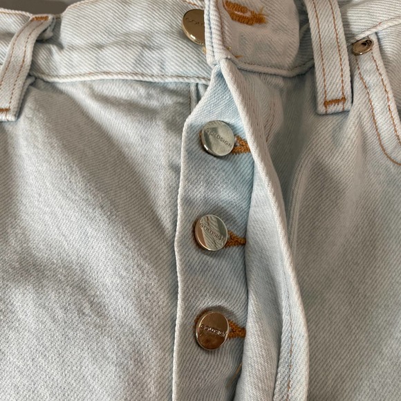 GOLDSIGN The Benefit High Rise Straight Leg Jeans Light Wash 29 - Picture 9 of 13